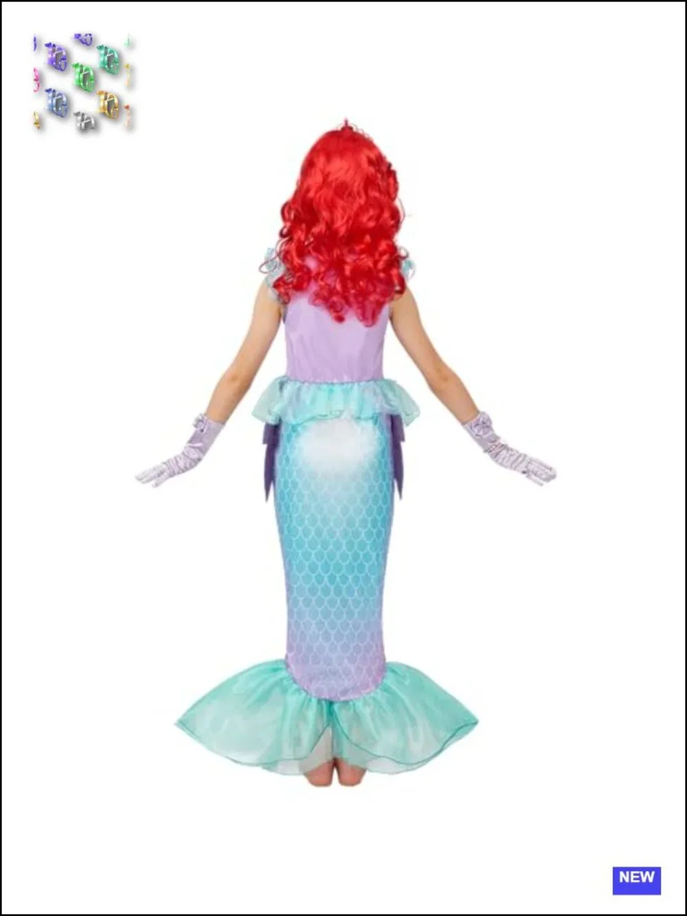 Little Mermaid Costume for Girls Ages 5-7 - 10 Piece Princess Dress Up Set with